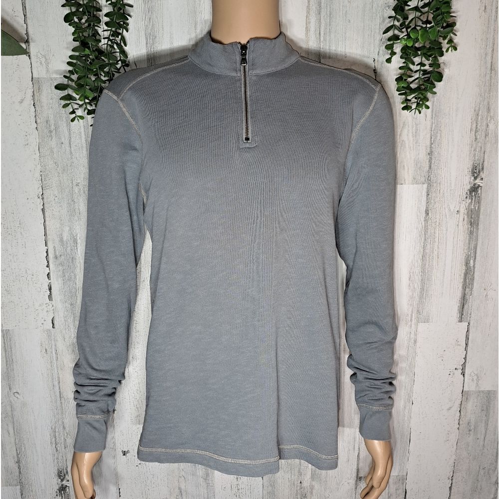 Agave Mock Neck Zip Long Sleeve Shirt